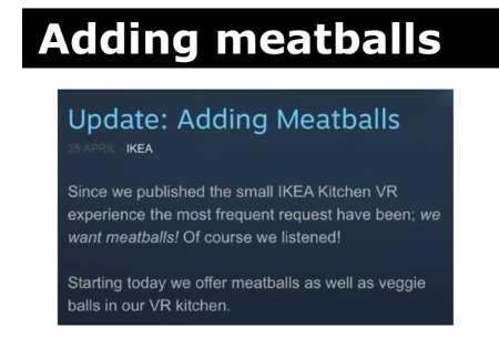 Adding meatballs