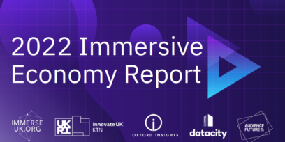 Immersive Economy Report cover with logos of contributors